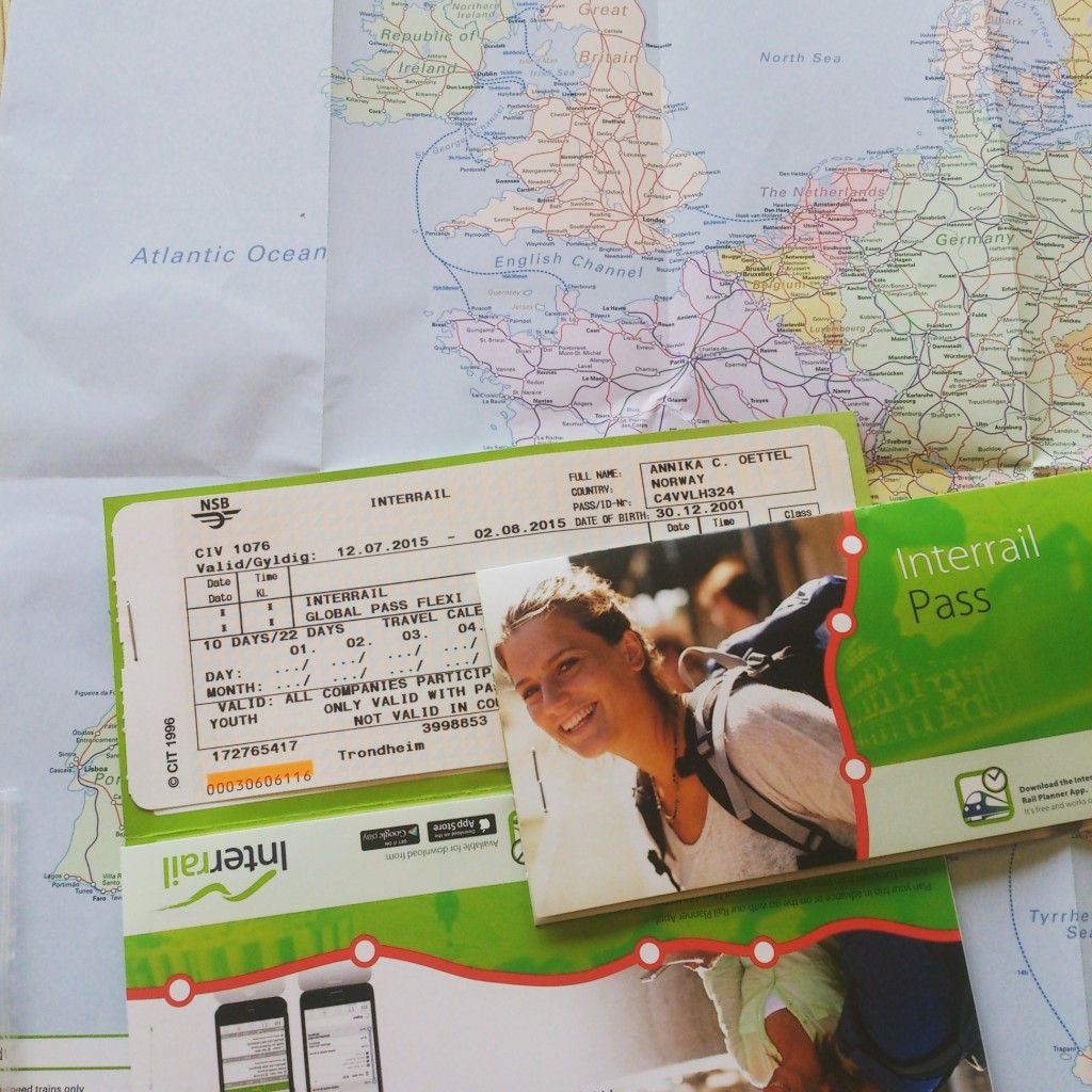 Interrail Pässe Tickets und Karte