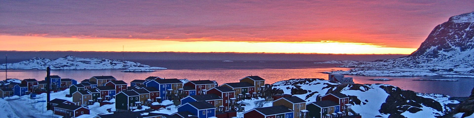 Sonnenuntergang über Sisimiut