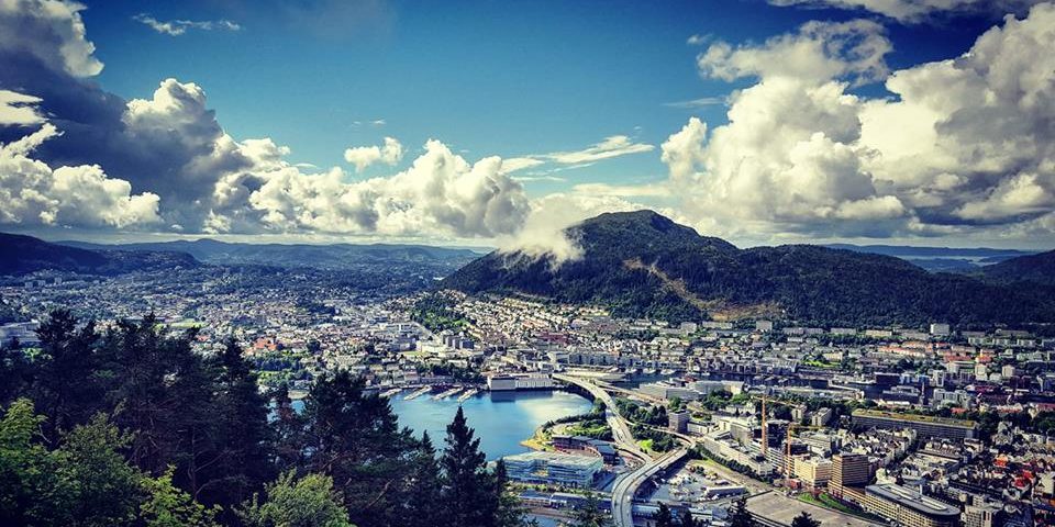 lieblingsstadt Bergen von oben