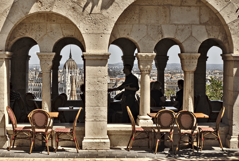 Restaurant auf der Fischerbastei in Budapest