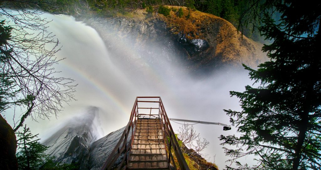 Aussichtspunkt Tännforsen Schweden Wasserfall
