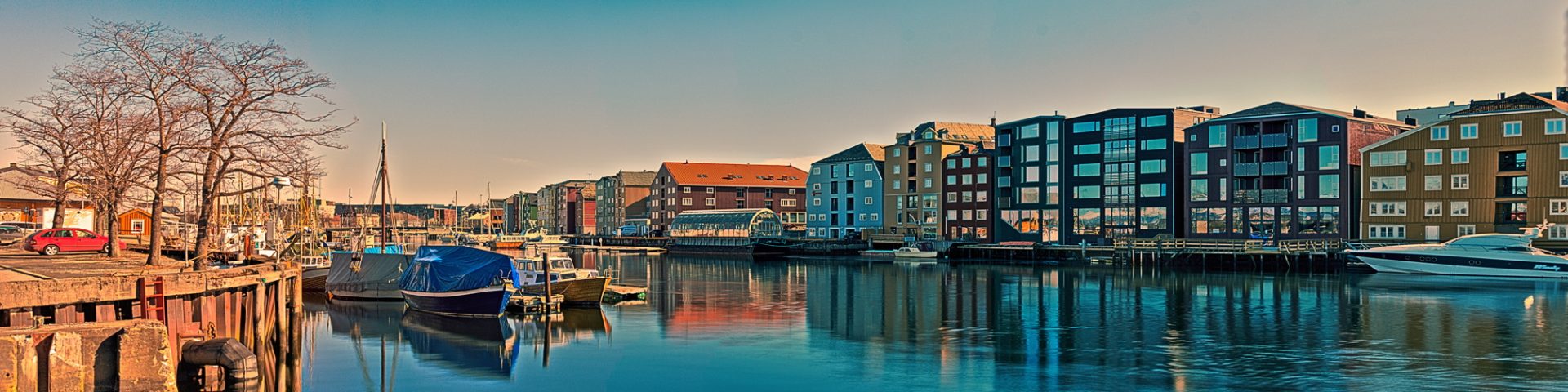 Trondheim Panorama der Stadt