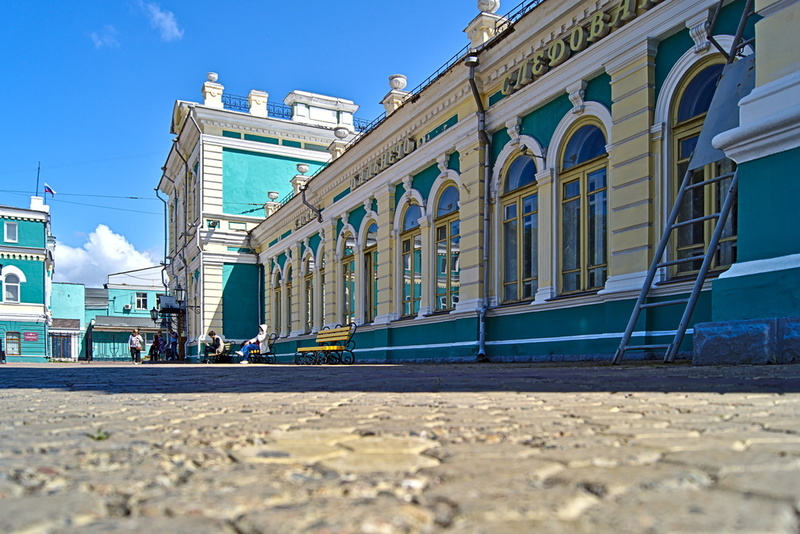 Bahnhof in Irkutsk reise mitd er transsibirischen eisenbahn