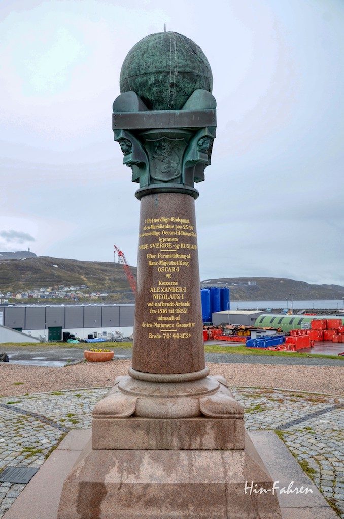 Meridianmonument hammerfest Norwegen