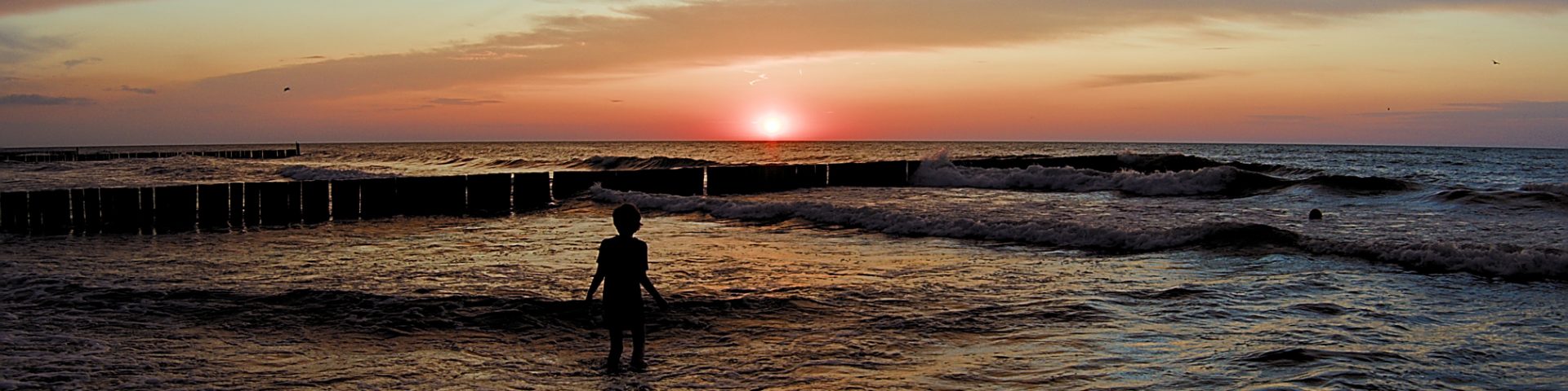 Ustronie Morskie Ostsee Polen Interrail durch Polen Sonnenuntergang Ostsee